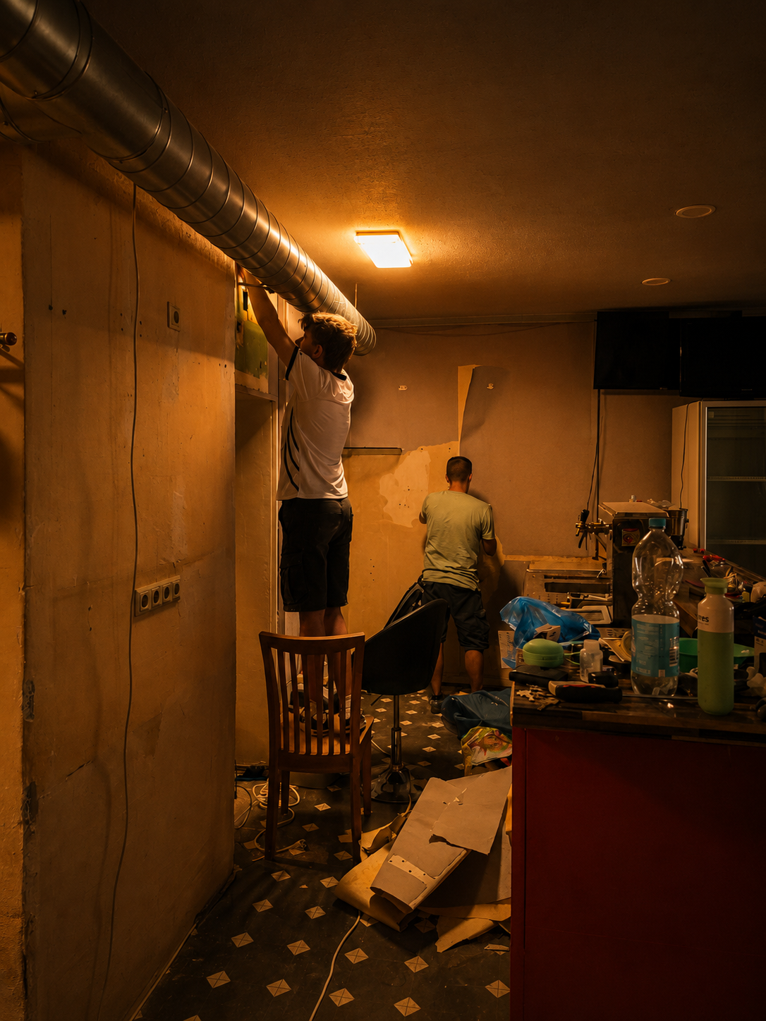 The Den renovation in progress